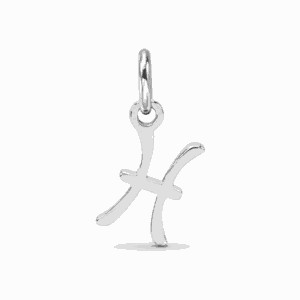 Charm astrologique Poisson argenté en acier inoxydable représentant le symbole du signe du zodiaque, pour bijou personnalisable Les Paulinas