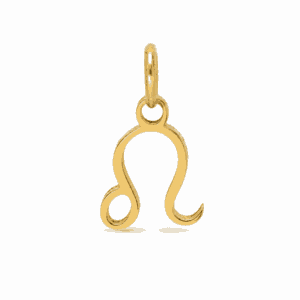 Charm astrologique Lion doré en acier inoxydable, pendentif signe du zodiaque pour bijou personnalisable Les Paulinas