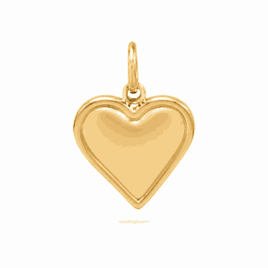 Charm cœur doré en acier inoxydable pour bijou personnalisable Les Paulinas