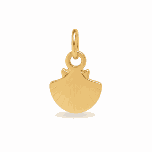 Charm coquillage doré en acier inoxydable, pendentif marin pour bijou personnalisable Les Paulinas