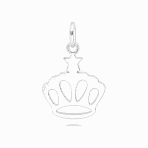 Charm couronne argenté en acier inoxydable, pour bijou personnalisable Les Paulinas