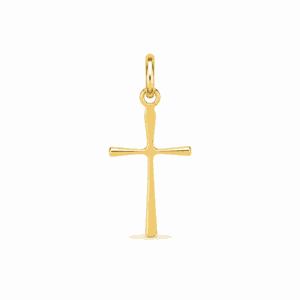 Charm croix fine doré en acier inoxydable, pendentif religieux pour bijou personnalisable Les Paulinas
