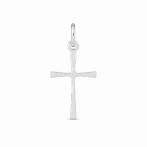 Charm croix fine argenté en acier inoxydable, pour bijou personnalisable Les Paulinas