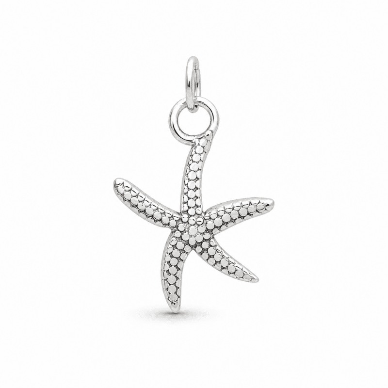 Les Paulinas, charm étoile de mer argenté en acier inoxydable Charm étoile de mer argenté en acier inoxydable, pour bijou personnalisable Les Paulinas