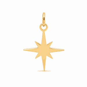 Charm étoile polaire classique doré en acier inoxydable, pour bijou personnalisable Les Paulinas