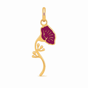Charm fleur de naissance septembre doré en acier inoxydable avec fleur blanche et feuilles vertes, pour bijou personnalisable Les Paulinas