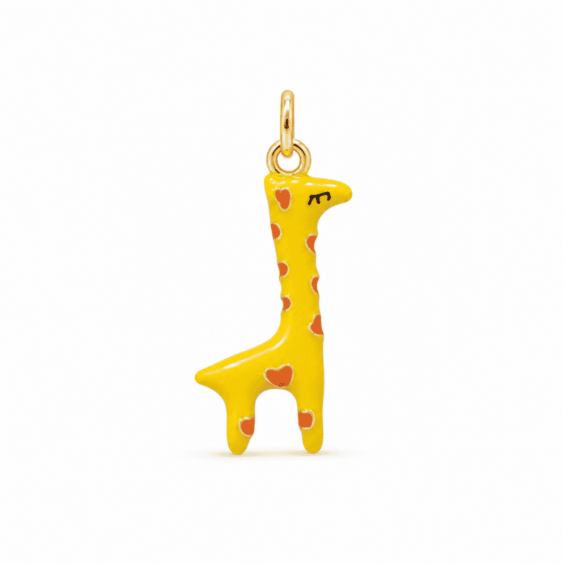 Les Paulinas, charm girafe doré en acier inoxydable Charm girafe doré en acier inoxydable, pour bijou personnalisable Les Paulinas