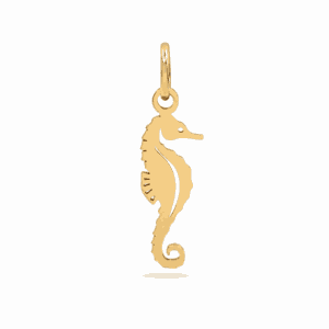 Charm hippocampe doré en acier inoxydable, pendentif marin pour bijou personnalisable Les Paulinas