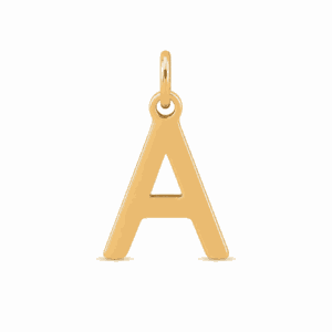 Charm initiale A doré en acier inoxydable, lettre A pour bijou personnalisable Les Paulinas