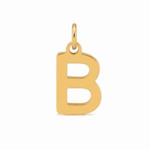 Charm initiale B doré en acier inoxydable, lettre B pour bijou personnalisable Les Paulinas