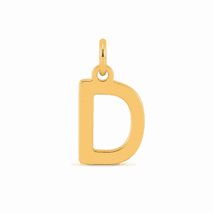 Charm initiale D doré en acier inoxydable, lettre D pour bijou personnalisable Les Paulinas