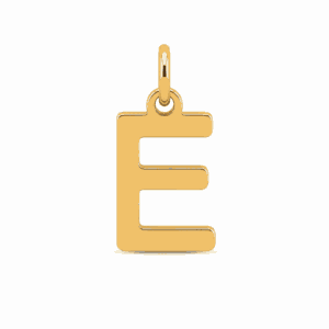 Charm initiale E doré en acier inoxydable, lettre E pour bijou personnalisable Les Paulinas