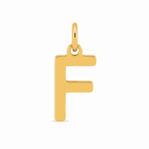 Charm initiale F doré en acier inoxydable, lettre F pour bijou personnalisable Les Paulinas