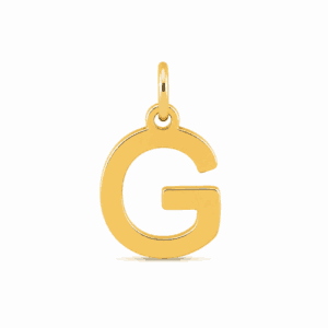 Charm initiale G doré en acier inoxydable, lettre G pour bijou personnalisable Les Paulinas