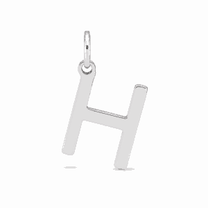 Charm lettre H argenté en acier inoxydable, pendentif alphabet pour bijou personnalisable Les Paulinas