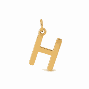 Charm initiale H doré en acier inoxydable, lettre H pour bijou personnalisable Les Paulinas