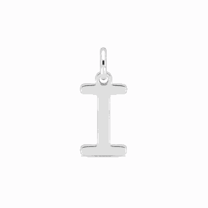 Charm lettre I argenté en acier inoxydable, pendentif alphabet pour bijou personnalisable Les Paulinas