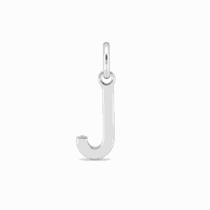 Charm lettre J argenté en acier inoxydable, pendentif alphabet pour bijou personnalisable Les Paulinas