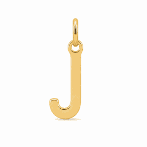 Charm initiale J doré en acier inoxydable, lettre J pour bijou personnalisable Les Paulinas