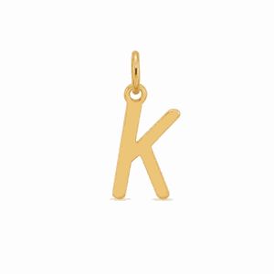Charm initiale K doré en acier inoxydable, lettre K pour bijou personnalisable Les Paulinas