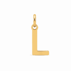 Charm initiale L doré en acier inoxydable, lettre L pour bijou personnalisable Les Paulinas