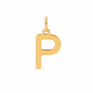Charm initiale P doré en acier inoxydable, lettre P pour bijou personnalisable Les Paulinas