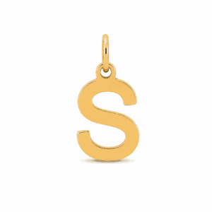 Charm initiale S doré en acier inoxydable, lettre S pour bijou personnalisable Les Paulinas