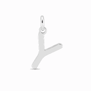 Charm lettre Y argenté en acier inoxydable, pendentif alphabet pour bijou personnalisable Les Paulinas