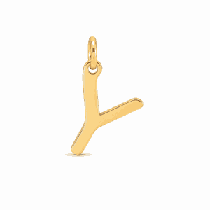 Charm initiale Y doré en acier inoxydable, lettre Y pour bijou personnalisable Les Paulinas