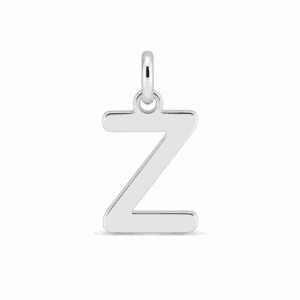 Charm lettre Z argenté en acier inoxydable, pendentif alphabet pour bijou personnalisable Les Paulinas