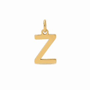 Charm initiale Z doré en acier inoxydable, lettre Z pour bijou personnalisable Les Paulinas