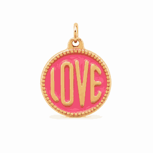 Charm Love rose et doré en acier inoxydable pour bijou personnalisable Les Paulinas