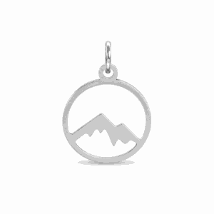 Charm montagne Pic du Midi d’Ossau argenté en acier inoxydable pour bijou personnalisable Les Paulinas