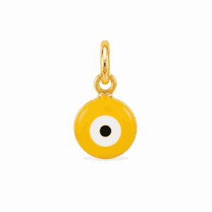 Charm œil jaune doré en acier inoxydable, pendentif œil protecteur pour bijou personnalisable Les Paulinas