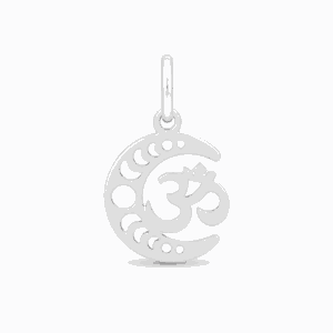 Charm Om argenté en acier inoxydable, symbole spirituel, pour bijou personnalisable Les Paulinas