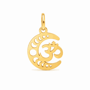 Charm Om doré en acier inoxydable, symbole spirituel pour bijou personnalisable Les Paulinas
