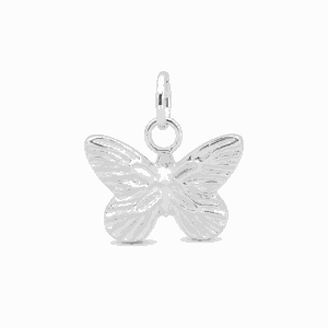 Charm papillon argenté en acier inoxydable, pour bijou personnalisable Les Paulinas