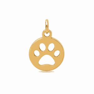 Charm patte d'animal doré en acier inoxydable, pour bijou personnalisable Les Paulinas