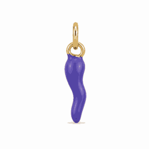 Charm piment violet doré en acier inoxydable, pendentif coloré pour bijou personnalisable Les Paulinas