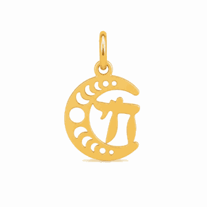 Charm Haï doré en acier inoxydable, pendentif symbolique pour bijou personnalisable Les Paulinas