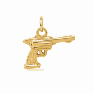 Charm revolver doré en acier inoxydable pour bijou personnalisable Les Paulinas