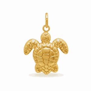 Charm tortue doré en acier inoxydable, pendentif marin pour bijou personnalisable Les Paulinas