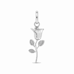 Charm tulipe argenté en acier inoxydable pour bijou personnalisable Les Paulinas