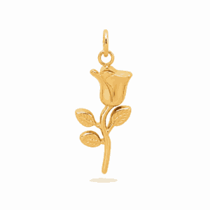 Charm tulipe doré en acier inoxydable, pendentif floral pour bijou personnalisable Les Paulinas