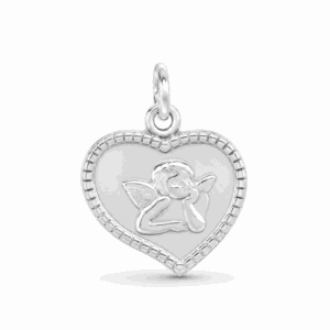 Charm ange argenté en acier inoxydable pour bijou personnalisable Les Paulinas