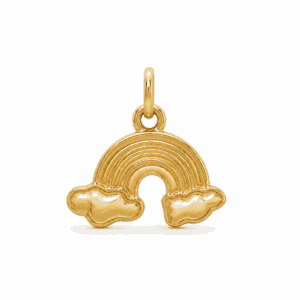 Charm arc-en-ciel uni doré en acier inoxydable pour bijou personnalisable Les Paulinas