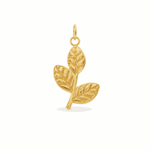 Charm feuilles doré en acier inoxydable pour bijou personnalisable Les Paulinas