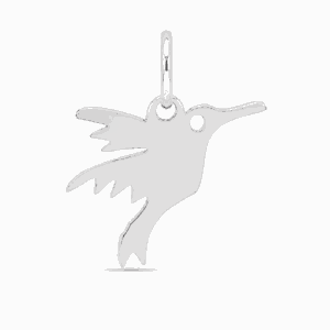 Charm colibri argenté en acier inoxydable, pour bijou personnalisable Les Paulinas