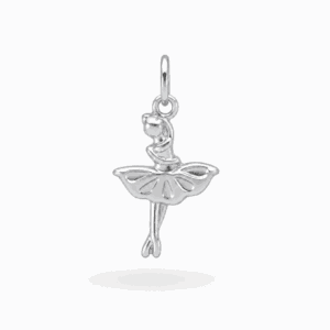 Charm danseuse de ballet argenté en acier inoxydable pour bijou personnalisable Les Paulinas