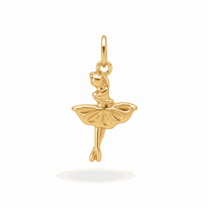 Charm danseuse de ballet doré en acier inoxydable pour bijou personnalisable Les Paulinas
